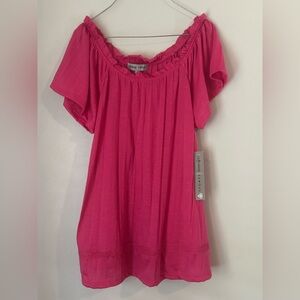$5 bundle sale Absolutely Famous hot pink flowy blouse size Large